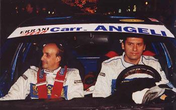 Riccardo Errani and Stefano Casadio at the World Rally Championship