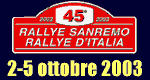 45° Rally Sanremo _ Rally d'Italia - 2/5 Ottobre 2003